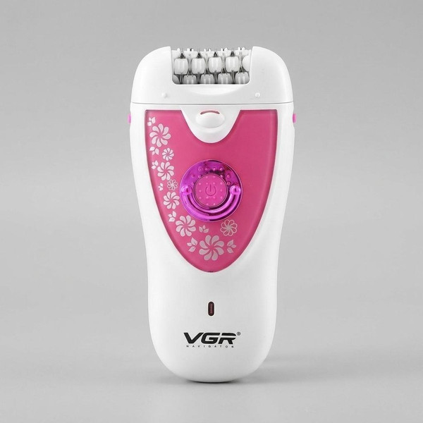 اپیلاتور وی جی آر مدل V-722 دوکاره رنگ سفید و صورتی