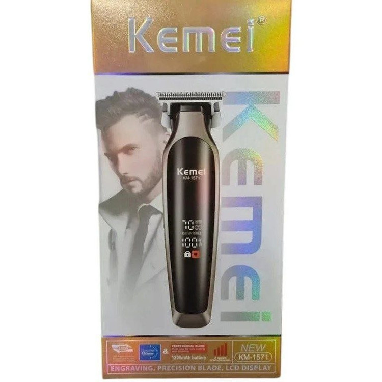 ماشین اصلاح کیمی مدل KM-1571 با تیغه استیل ضد زنگ و برش مستقیم